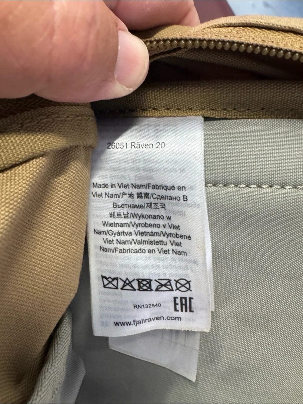 Fjallraven Kånken-Style Canvas High End WORN Distressed Women’s Tan Backpack